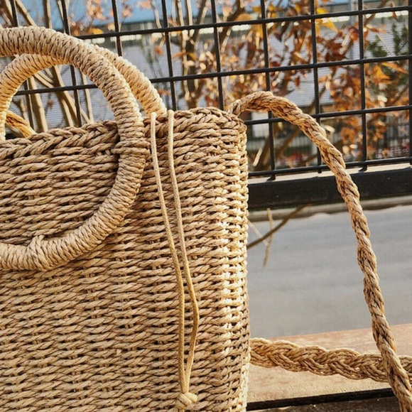 The Whitney Woven Bag - Handwoven Rattan Purse - Picture 3 of 5